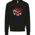 Croatia Skull Gym Training Bodybuilding Mens Sweatshirt Jumper Black