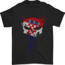Croatia Skull Gym Training Bodybuilding Mens T-Shirt 100% Cotton Black