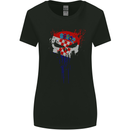 Croatia Skull Gym Training Bodybuilding Womens Wider Cut T-Shirt Black
