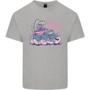 Crushing Eggs Easter T-Rex Dinosaur Monster Truck Kids T-Shirt Childrens Sports Grey