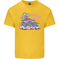 Crushing Eggs Easter T-Rex Dinosaur Monster Truck Kids T-Shirt Childrens Yellow