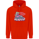 Crushing Eggs Easter T-Rex Dinosaur Monster Truck Mens 80% Cotton Hoodie Bright Red