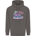 Crushing Eggs Easter T-Rex Dinosaur Monster Truck Mens 80% Cotton Hoodie Charcoal