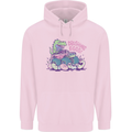 Crushing Eggs Easter T-Rex Dinosaur Monster Truck Mens 80% Cotton Hoodie Light Pink