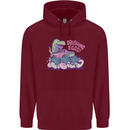 Crushing Eggs Easter T-Rex Dinosaur Monster Truck Mens 80% Cotton Hoodie Maroon