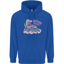 Crushing Eggs Easter T-Rex Dinosaur Monster Truck Mens 80% Cotton Hoodie Royal Blue