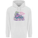 Crushing Eggs Easter T-Rex Dinosaur Monster Truck Mens 80% Cotton Hoodie White