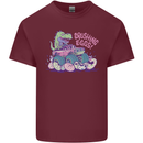 Crushing Eggs Easter T-Rex Dinosaur Monster Truck Mens Cotton T-Shirt Tee Top Maroon