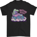 Crushing Eggs Easter T-Rex Dinosaur Monster Truck Mens T-Shirt 100% Cotton Black