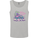 Crushing Eggs Easter T-Rex Dinosaur Monster Truck Mens Vest Tank Top Sports Grey