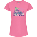 Crushing Eggs Easter T-Rex Dinosaur Monster Truck Womens Petite Cut T-Shirt Azalea