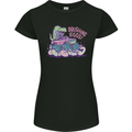Crushing Eggs Easter T-Rex Dinosaur Monster Truck Womens Petite Cut T-Shirt Black