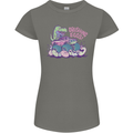 Crushing Eggs Easter T-Rex Dinosaur Monster Truck Womens Petite Cut T-Shirt Charcoal