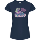 Crushing Eggs Easter T-Rex Dinosaur Monster Truck Womens Petite Cut T-Shirt Navy Blue