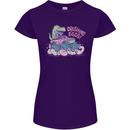 Crushing Eggs Easter T-Rex Dinosaur Monster Truck Womens Petite Cut T-Shirt Purple