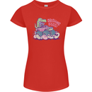 Crushing Eggs Easter T-Rex Dinosaur Monster Truck Womens Petite Cut T-Shirt Red