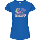 Crushing Eggs Easter T-Rex Dinosaur Monster Truck Womens Petite Cut T-Shirt Royal Blue