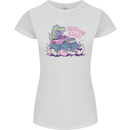 Crushing Eggs Easter T-Rex Dinosaur Monster Truck Womens Petite Cut T-Shirt White