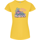 Crushing Eggs Easter T-Rex Dinosaur Monster Truck Womens Petite Cut T-Shirt Yellow