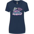Crushing Eggs Easter T-Rex Dinosaur Monster Truck Womens Wider Cut T-Shirt Navy Blue