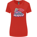 Crushing Eggs Easter T-Rex Dinosaur Monster Truck Womens Wider Cut T-Shirt Red