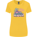 Crushing Eggs Easter T-Rex Dinosaur Monster Truck Womens Wider Cut T-Shirt Yellow