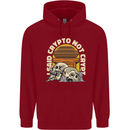 Crypto Not Crypt Funny Cryptocurrency Skulls Childrens Kids Hoodie Red