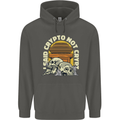 Crypto Not Crypt Funny Cryptocurrency Skulls Childrens Kids Hoodie Storm Grey