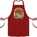 Crypto Not Crypt Funny Cryptocurrency Skulls Cotton Apron 100% Organic Maroon