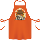 Crypto Not Crypt Funny Cryptocurrency Skulls Cotton Apron 100% Organic Orange