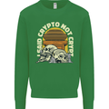 Crypto Not Crypt Funny Cryptocurrency Skulls Kids Sweatshirt Jumper Irish Green