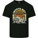 Crypto Not Crypt Funny Cryptocurrency Skulls Kids T-Shirt Childrens Black