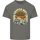 Crypto Not Crypt Funny Cryptocurrency Skulls Kids T-Shirt Childrens Charcoal