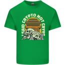 Crypto Not Crypt Funny Cryptocurrency Skulls Kids T-Shirt Childrens Irish Green