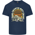 Crypto Not Crypt Funny Cryptocurrency Skulls Kids T-Shirt Childrens Navy Blue
