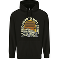 Crypto Not Crypt Funny Cryptocurrency Skulls Mens 80% Cotton Hoodie Black