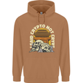 Crypto Not Crypt Funny Cryptocurrency Skulls Mens 80% Cotton Hoodie Caramel Latte