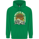 Crypto Not Crypt Funny Cryptocurrency Skulls Mens 80% Cotton Hoodie Irish Green