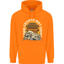 Crypto Not Crypt Funny Cryptocurrency Skulls Mens 80% Cotton Hoodie Orange