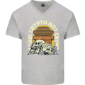 Crypto Not Crypt Funny Cryptocurrency Skulls Mens V-Neck Cotton T-Shirt Sports Grey