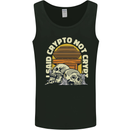 Crypto Not Crypt Funny Cryptocurrency Skulls Mens Vest Tank Top Black