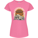 Crypto Not Crypt Funny Cryptocurrency Skulls Womens Petite Cut T-Shirt Azalea