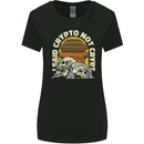 Crypto Not Crypt Funny Cryptocurrency Skulls Womens Wider Cut T-Shirt Black