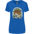 Crypto Not Crypt Funny Cryptocurrency Skulls Womens Wider Cut T-Shirt Royal Blue