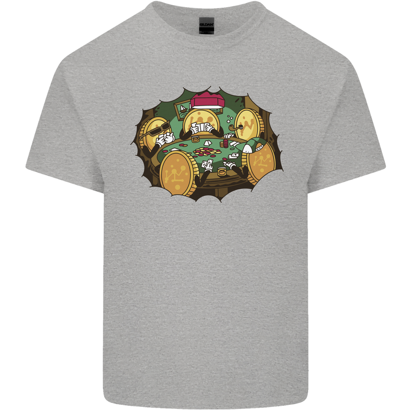 Crypto Poker Cryptocurrency Kids T-Shirt Childrens Sports Grey