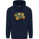 Crypto Poker Cryptocurrency Mens 80% Cotton Hoodie Navy Blue