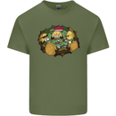 Crypto Poker Cryptocurrency Mens Cotton T-Shirt Tee Top Military Green