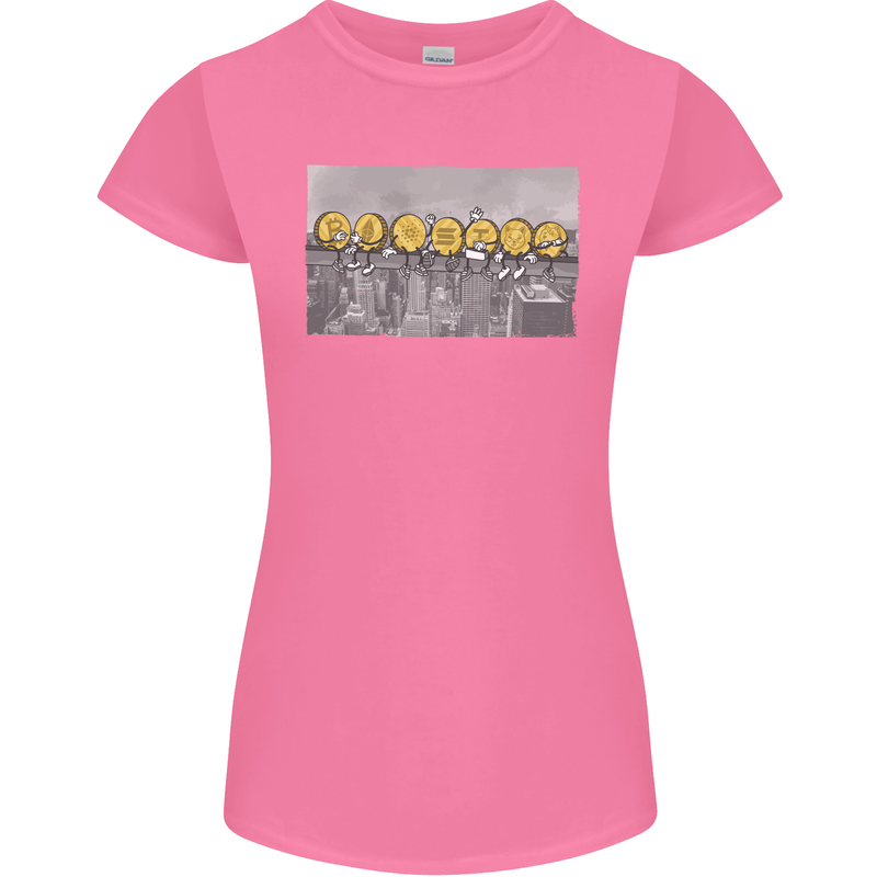 Crypto Workers Funny New York Parody Bitcoin Womens Petite Cut T-Shirt