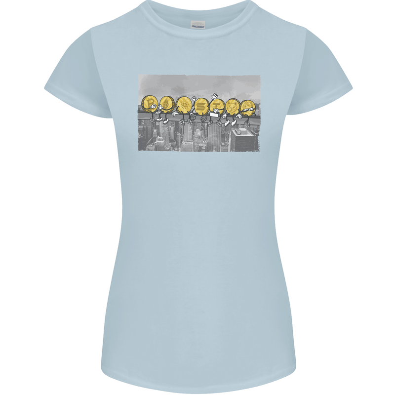Crypto Workers Funny New York Parody Bitcoin Womens Petite Cut T-Shirt