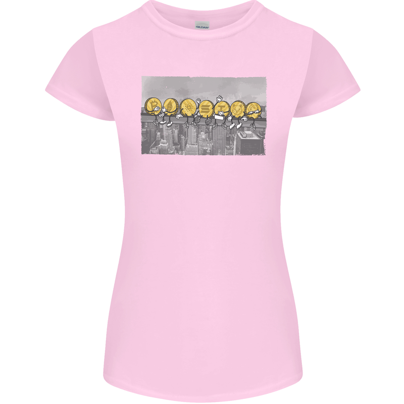Crypto Workers Funny New York Parody Bitcoin Womens Petite Cut T-Shirt